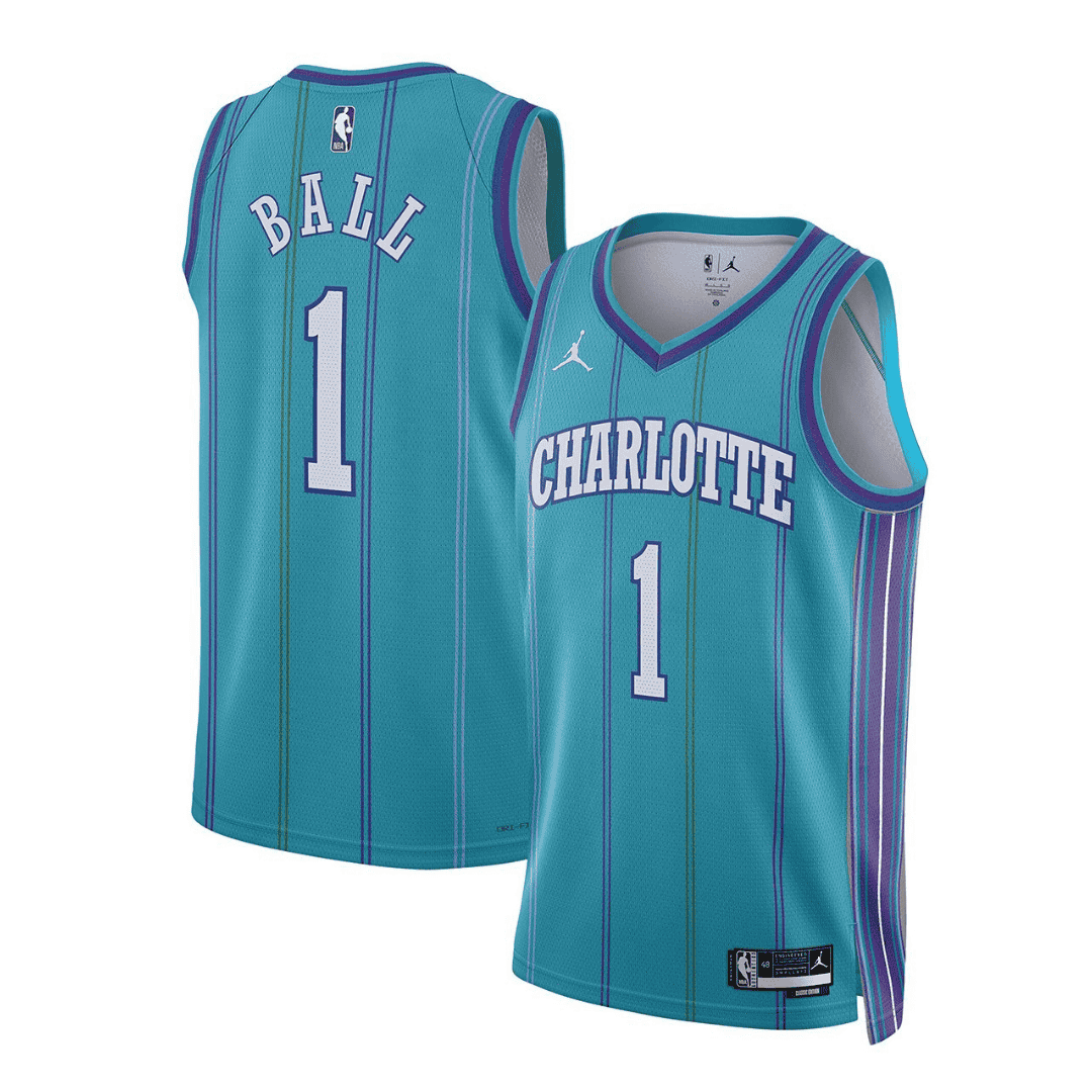 BALL #1 Charlotte Hornets Green Swingman NBA Jersey - Classics Edition - bestsoccerstore