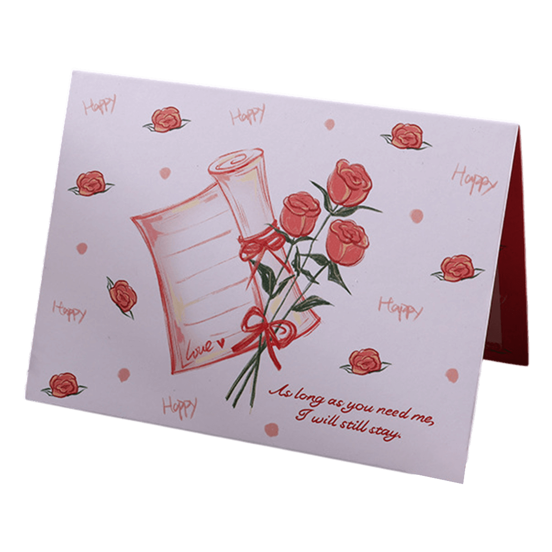 Custom Rose Reel Valentine's Day Card Red - bestsoccerstore