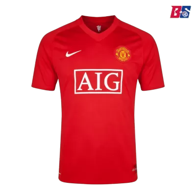 Manchester United Retro Jersey Home Soccer Shirt 2007/08 - bestsoccerstore