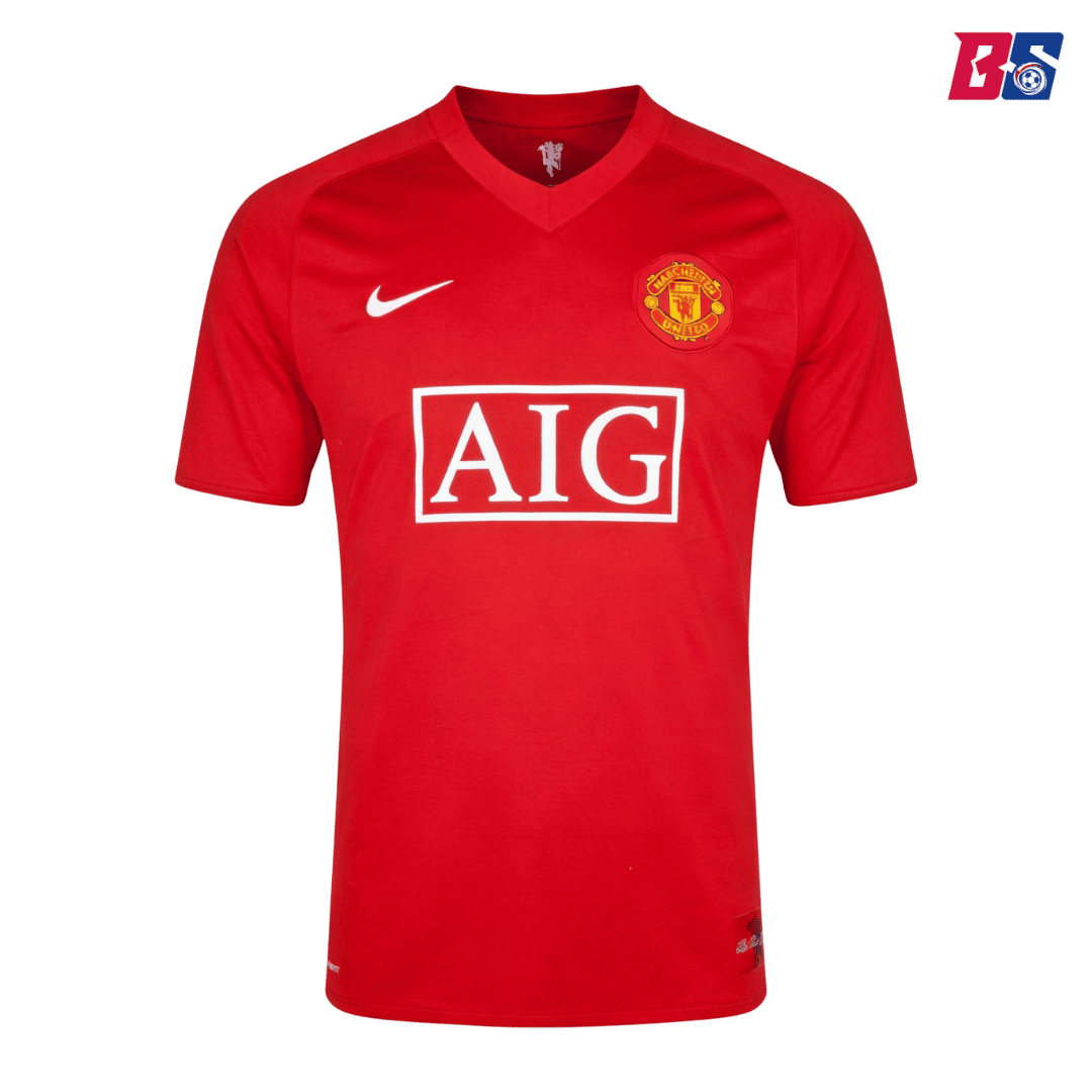 Manchester United Retro Jersey Home Soccer Shirt 2007/08 - bestsoccerstore