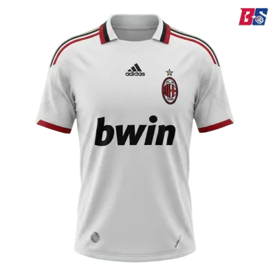 AC Milan Jersey Custom Away Soccer Retro Jersey 2009/10 - bestsoccerstore