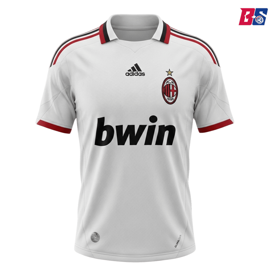 AC Milan Jersey Custom Away Soccer Retro Jersey 2009/10 - bestsoccerstore