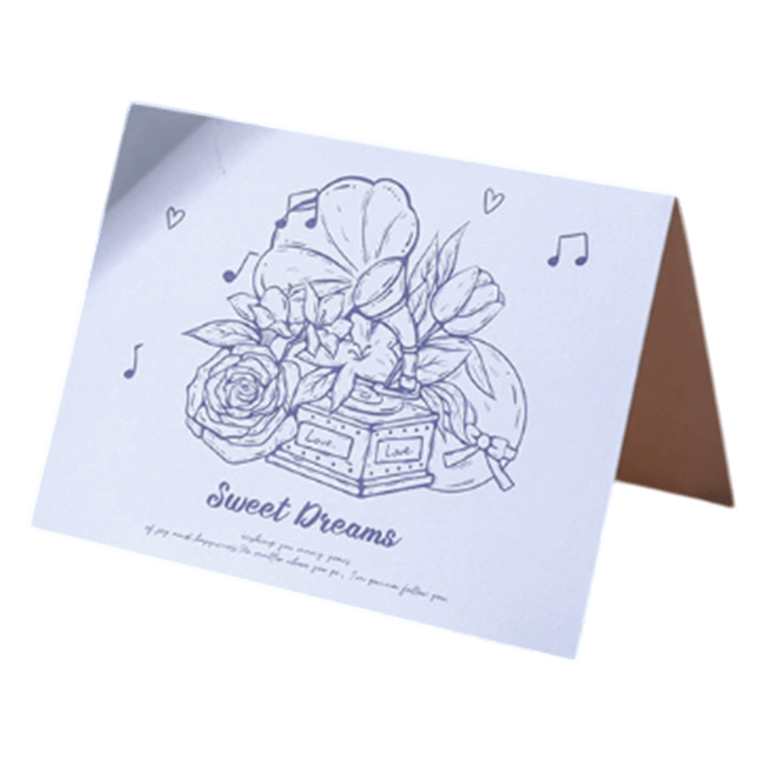 Custom Music Box Sweet Dreams Anniversary Card Blue - bestsoccerstore