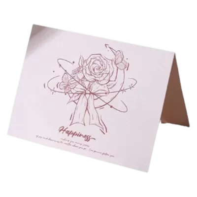 Custom Rose Moon Happiness Anniversary Card Pink - bestsoccerstore