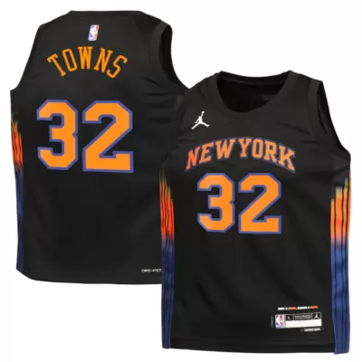TOWNS #32 New York Knicks Black Swingman NBA Jersey - Statement Edition - bestsoccerstore