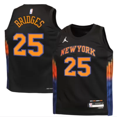 BRIDGES #25 New York Knicks Black Swingman NBA Jersey - Statement Edition - bestsoccerstore