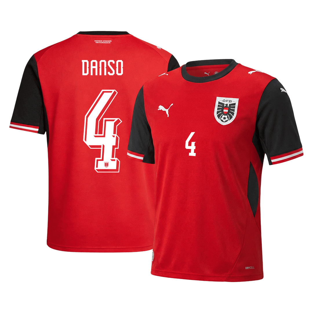 Austria DANSO #4 Soccer Jersey Home Shirt World Cup 2026 - bestsoccerstore
