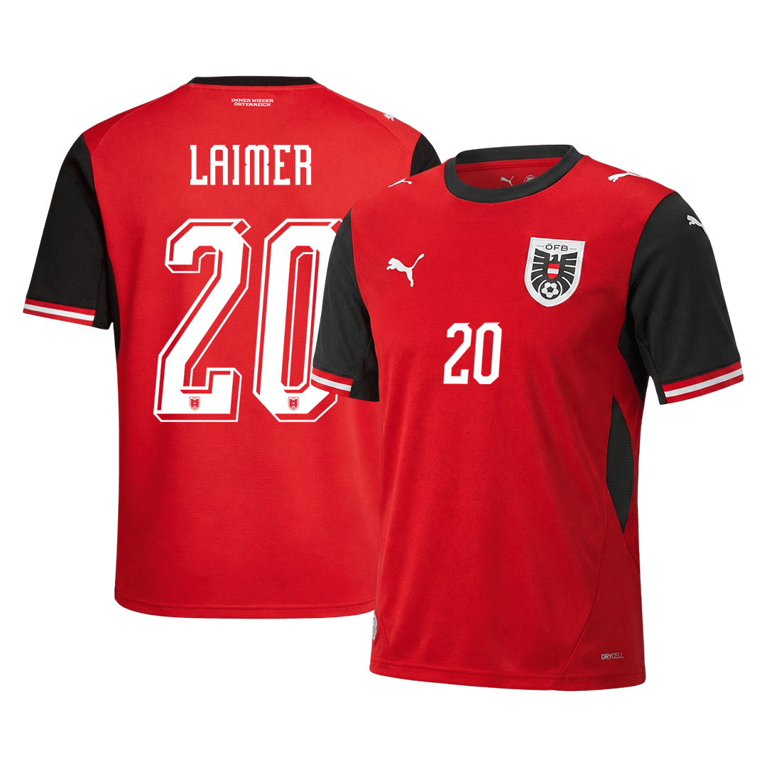 Austria LAIMER #20 Soccer Jersey Home Shirt World Cup 2026 - bestsoccerstore