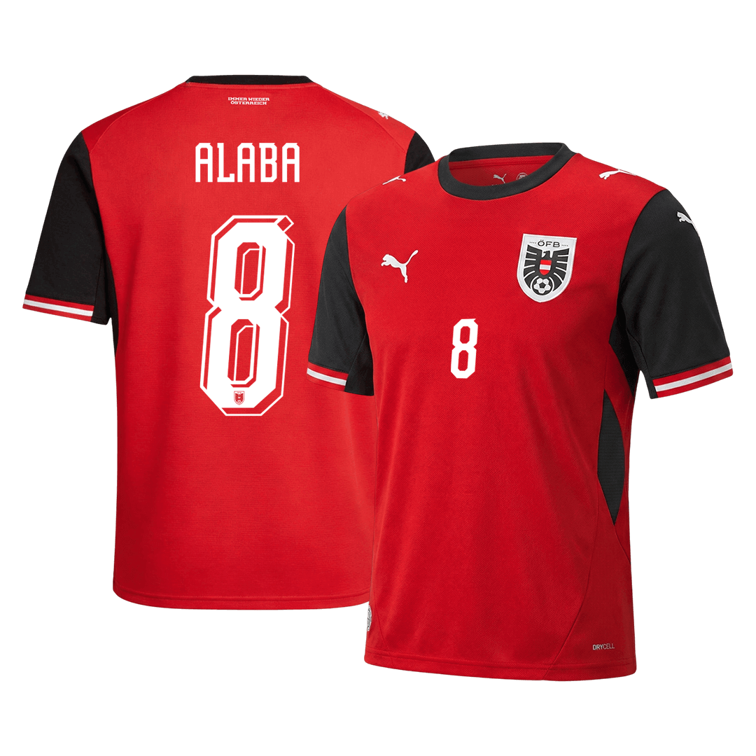 Austria ALABA #8 Soccer Jersey Home Shirt World Cup 2026 - bestsoccerstore
