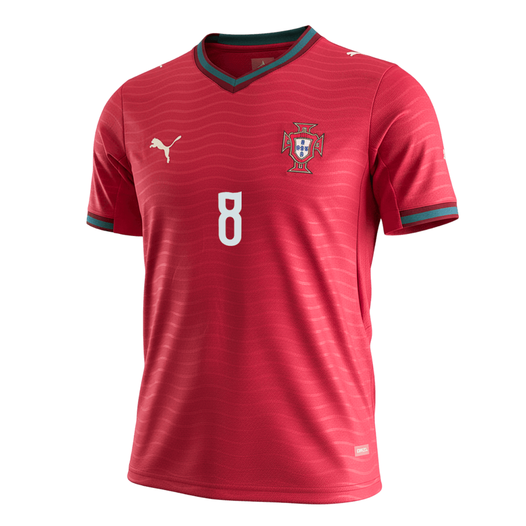 Portugal B.FERNANDES #8 Soccer Jersey Home Custom Shirt World Cup 2026 - bestsoccerstore