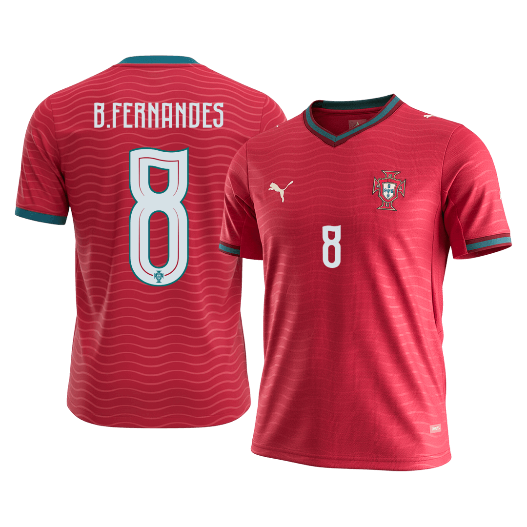 Portugal B.FERNANDES #8 Soccer Jersey Home Custom Shirt World Cup 2026 - bestsoccerstore