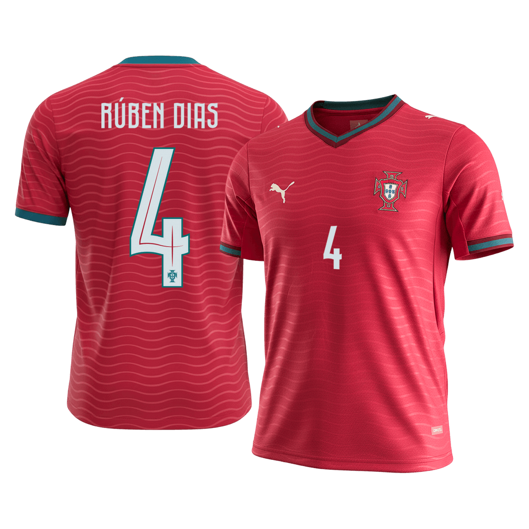 Portugal RÚBEN DIAS #4 Soccer Jersey Home Custom Shirt World Cup 2026 - bestsoccerstore