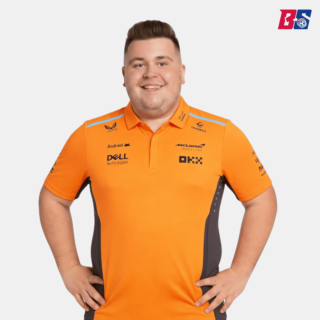 McLaren F1 Orange Team Polo - Plus Size - bestsoccerstore