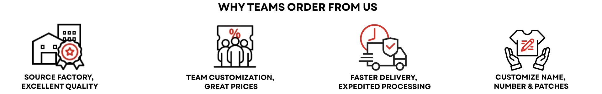 Why Teams Order From Us - bestsoccerstore