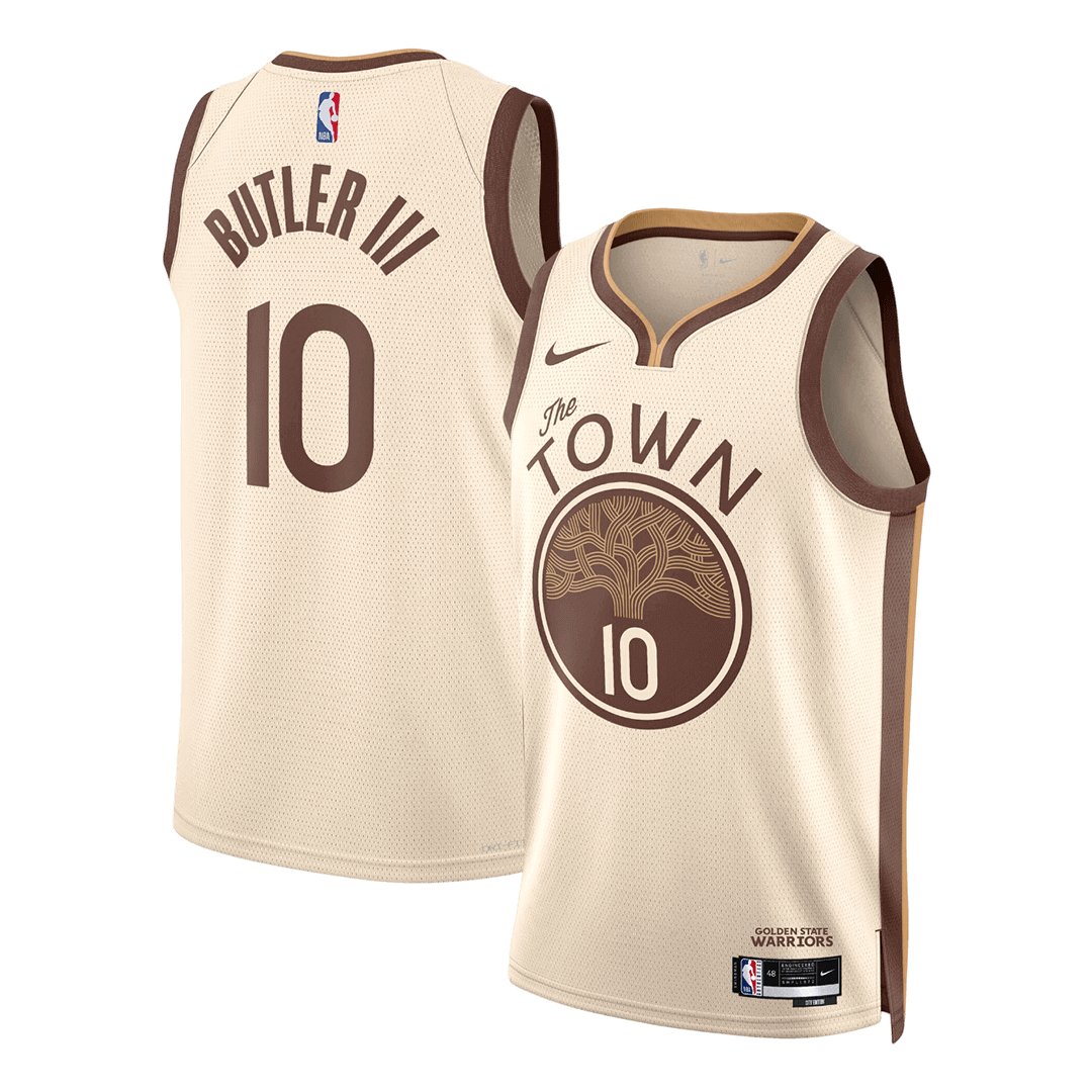 BUTLER #10 Golden State Warriors Brown Swingman NBA Jersey - City Edition - bestsoccerstore