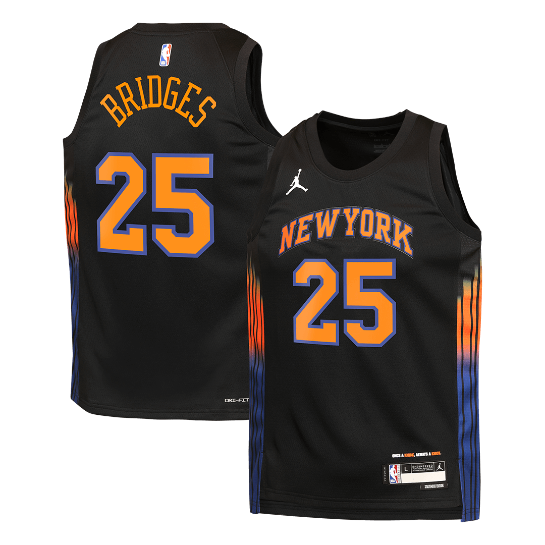 BRIDGES #25 New York Knicks Black Swingman NBA Jersey - Statement Edition - bestsoccerstore