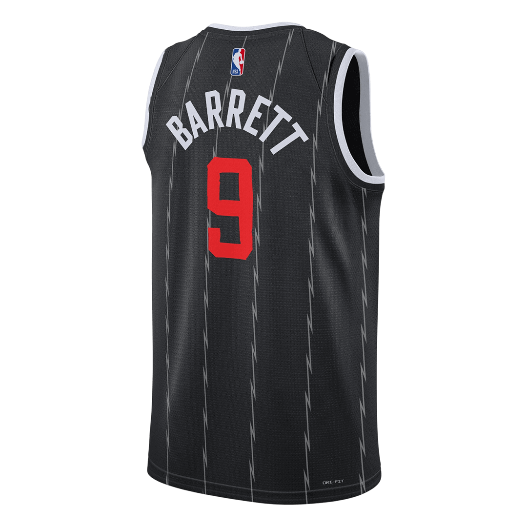 BARRETT #9 Toronto Raptors Black Swingman NBA Jersey - City Edition - bestsoccerstore
