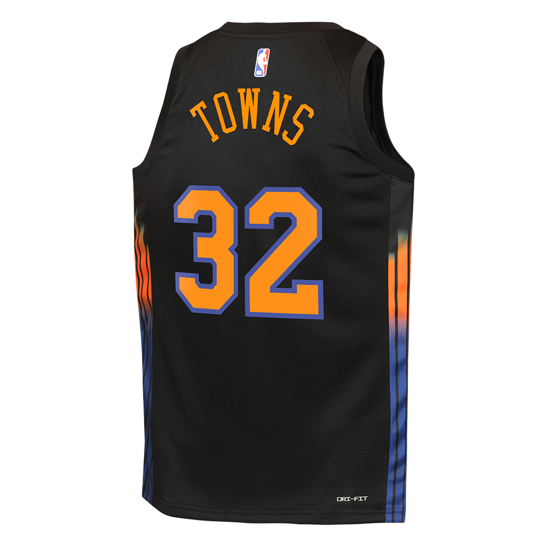 TOWNS #32 New York Knicks Black Swingman NBA Jersey - Statement Edition - bestsoccerstore