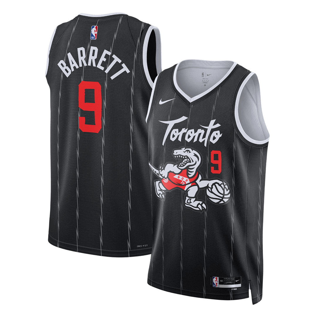 BARRETT #9 Toronto Raptors Black Swingman NBA Jersey - City Edition - bestsoccerstore
