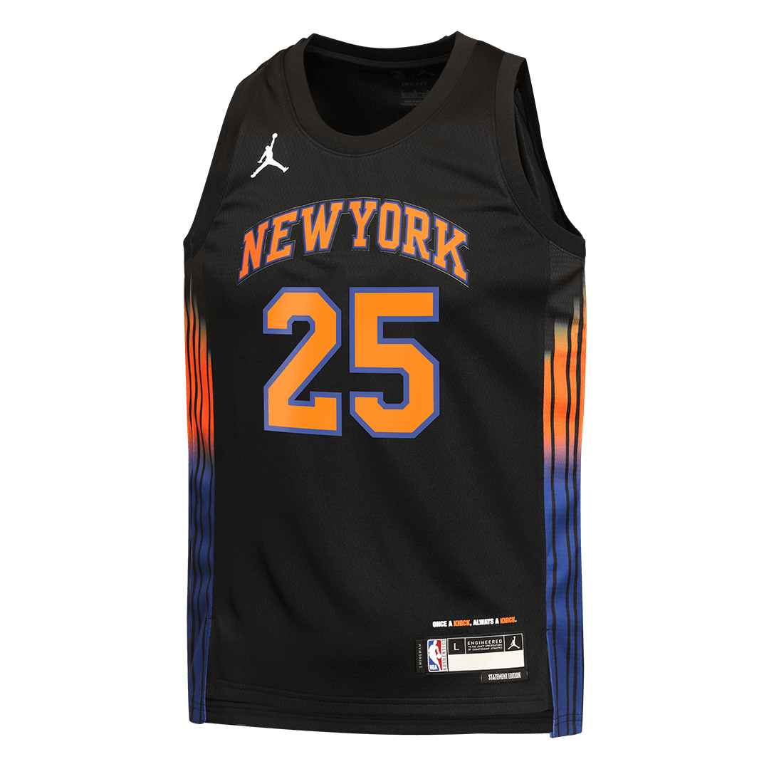 BRIDGES #25 New York Knicks Black Swingman NBA Jersey - Statement Edition - bestsoccerstore