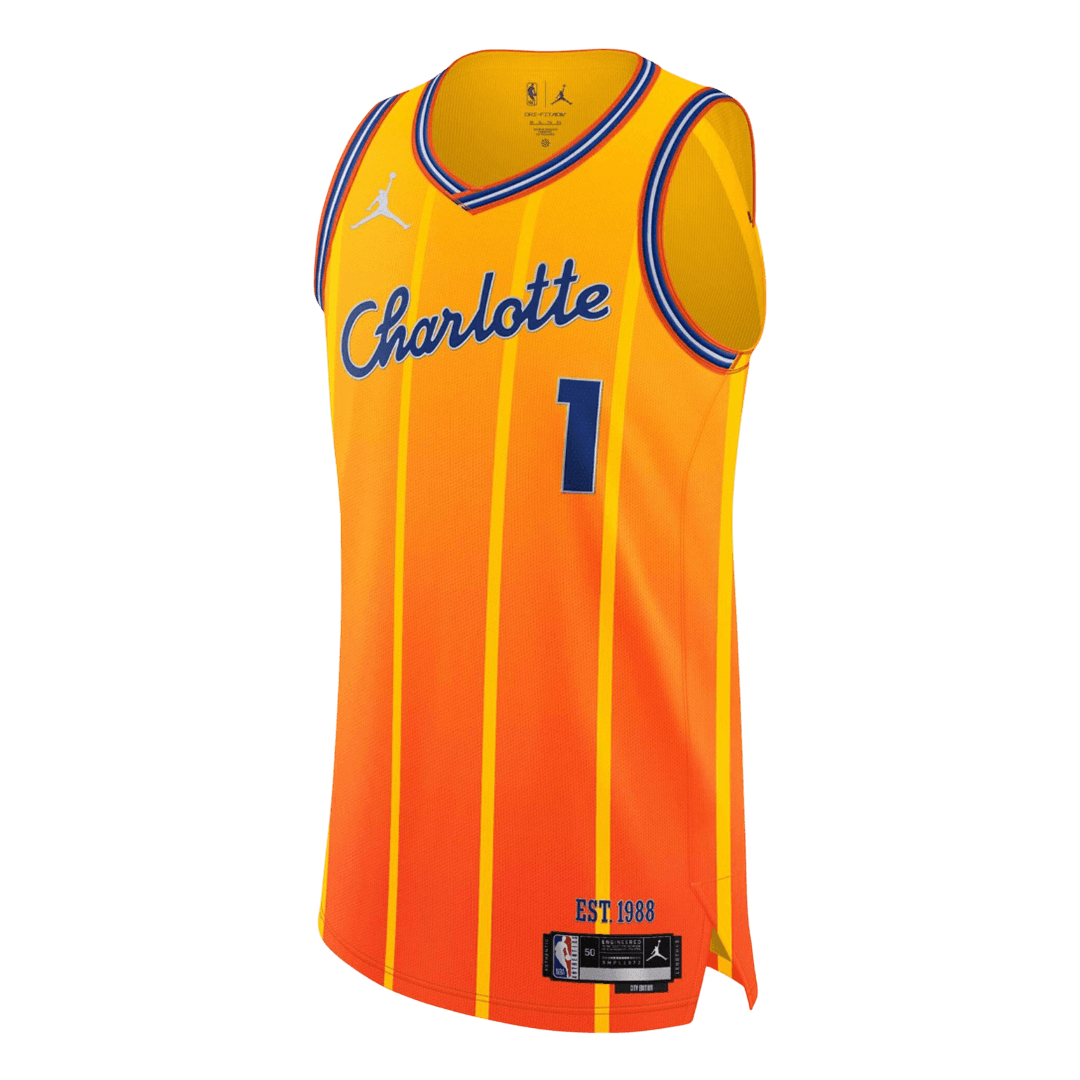 BALL #1 Charlotte Hornets 2026 Orange Swingman NBA Jersey - City Edition - bestsoccerstore