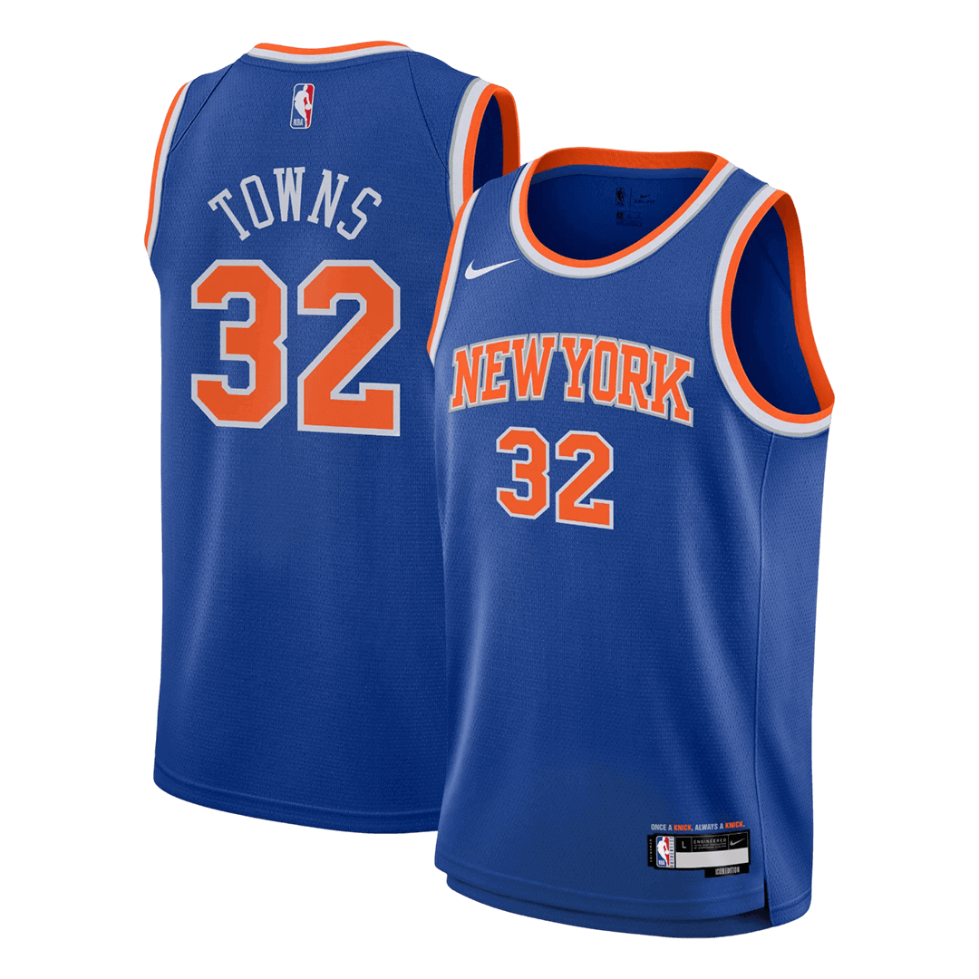 TOWNS #32 New York Knicks Blue Swingman NBA Jersey - Icon Edition - bestsoccerstore