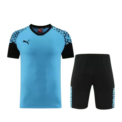 PD02 Customize Team Soccer Jersey Kit Blue and black – 2 Piece Set - bestsoccerstore