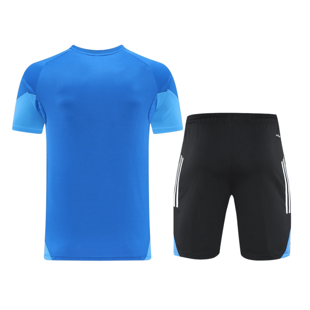 AD09 Customize Team Soccer Jersey Kit Blue & Black – 2 Piece Set - bestsoccerstore