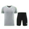 AD07 Customize Team Soccer Jersey Kit grey and black – 2 Piece Set - bestsoccerstore