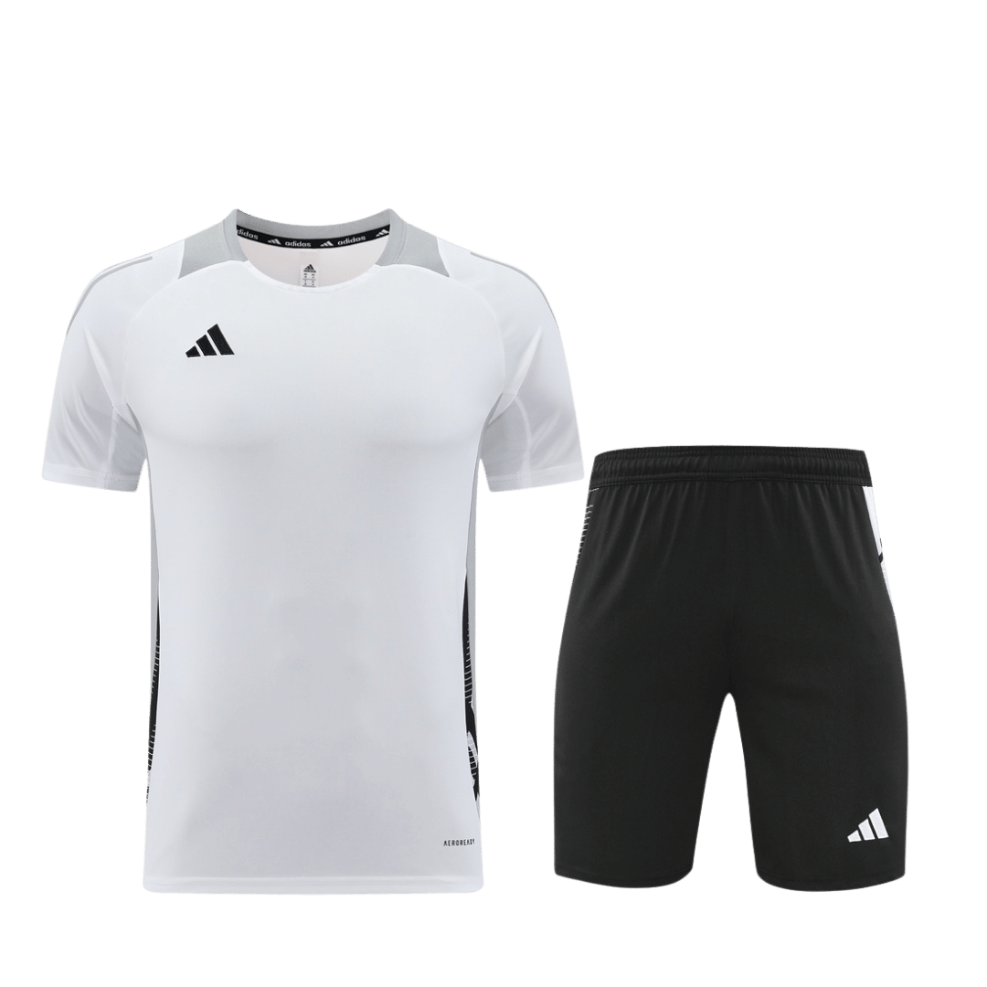 AD08 Customize Team Soccer Jersey Kit White and black – 2 Piece Set - bestsoccerstore