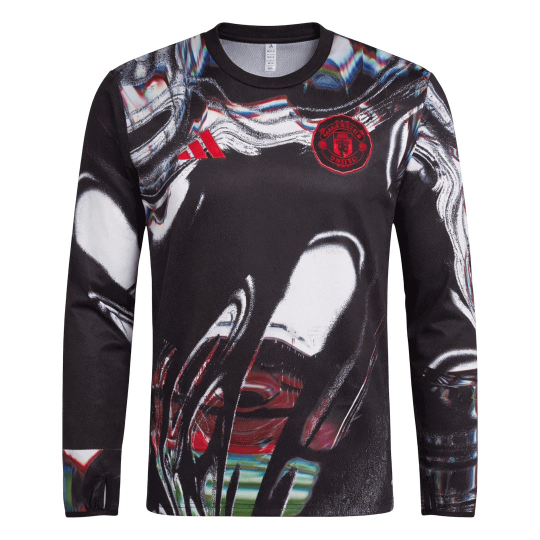 Manchester United Long Sleeve Jersey Pre-Match Football Shirt 2025/26 - bestsoccerstore