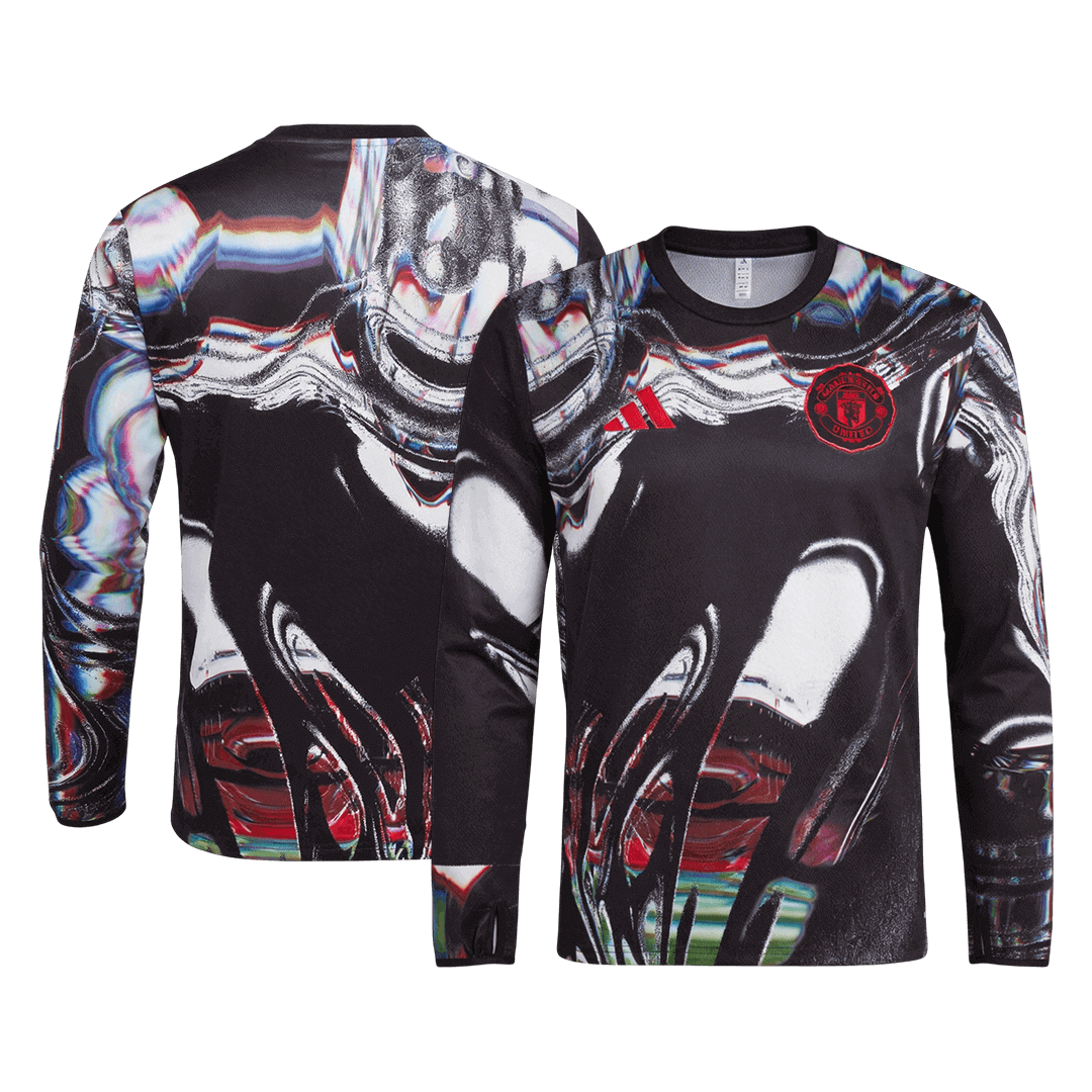 Manchester United Long Sleeve Jersey Pre-Match Football Shirt 2025/26 - bestsoccerstore