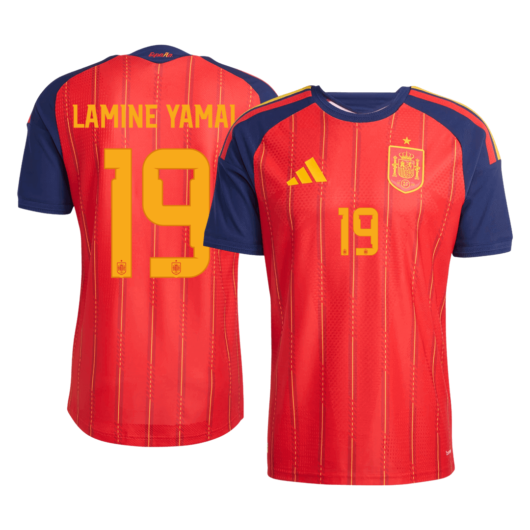 Spain LAMINE YAMAL #19 Custom Player Version Home Soccer Jersey World Cup 2026 - bestsoccerstore