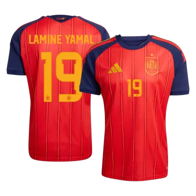 Spain LAMINE YAMAL #19 Soccer Jersey Home Custom Shirt World Cup 2026 - bestsoccerstore