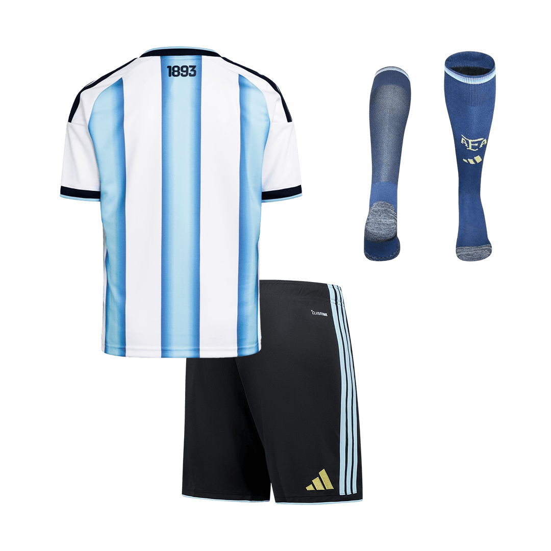 Kids Argentina Home Custom Full Soccer Kits World Cup 2026 - bestsoccerstore