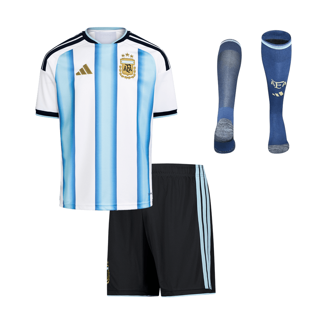 Kids Argentina Home Custom Full Soccer Kits
2025/26 - bestsoccerstore
