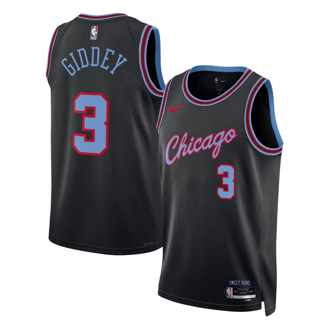 GIDDEY #3 New York Knicks 2025/26 Black Swingman NBA Jersey - City Edition - bestsoccerstore