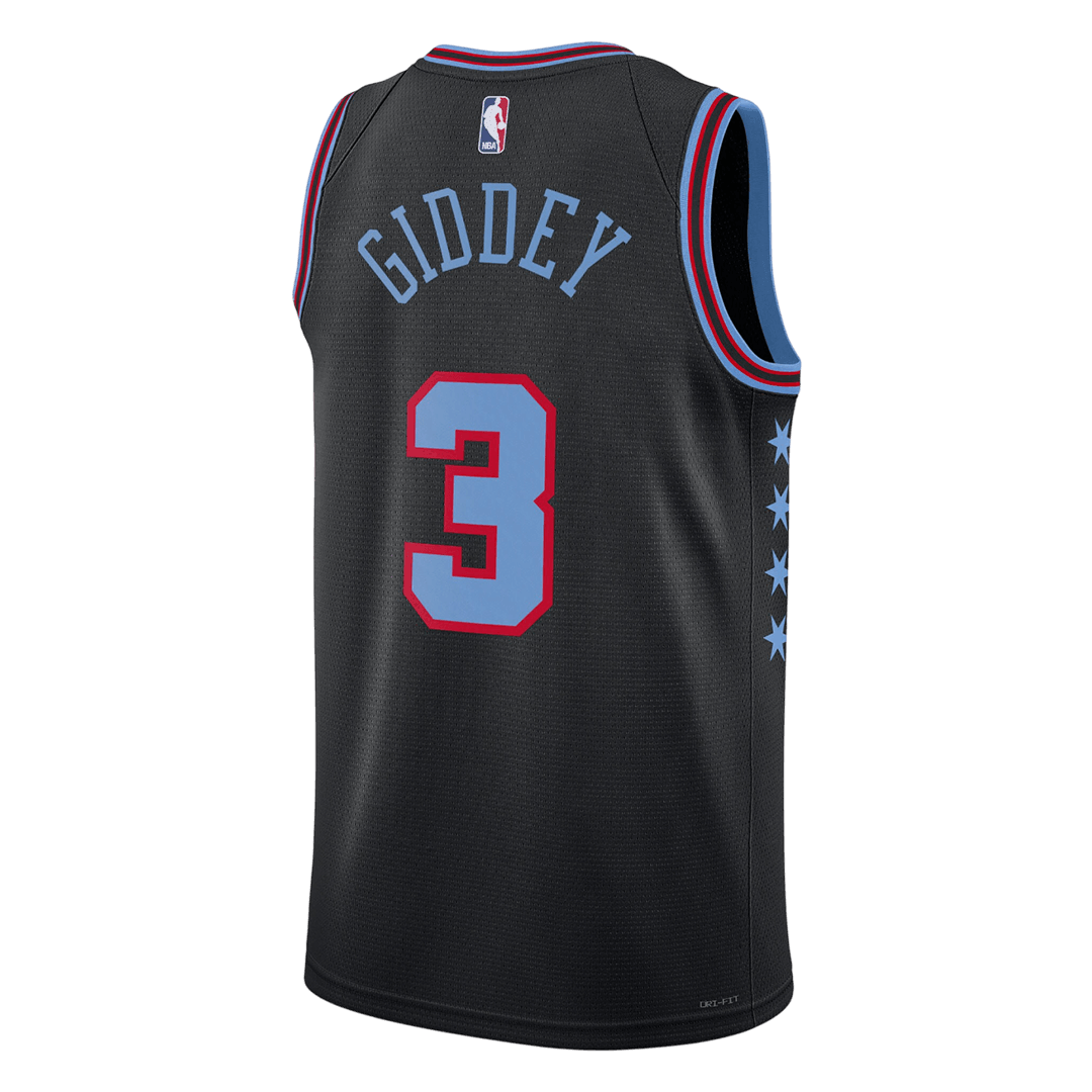 GIDDEY #3 New York Knicks 2025/26 Black Swingman NBA Jersey - City Edition - bestsoccerstore