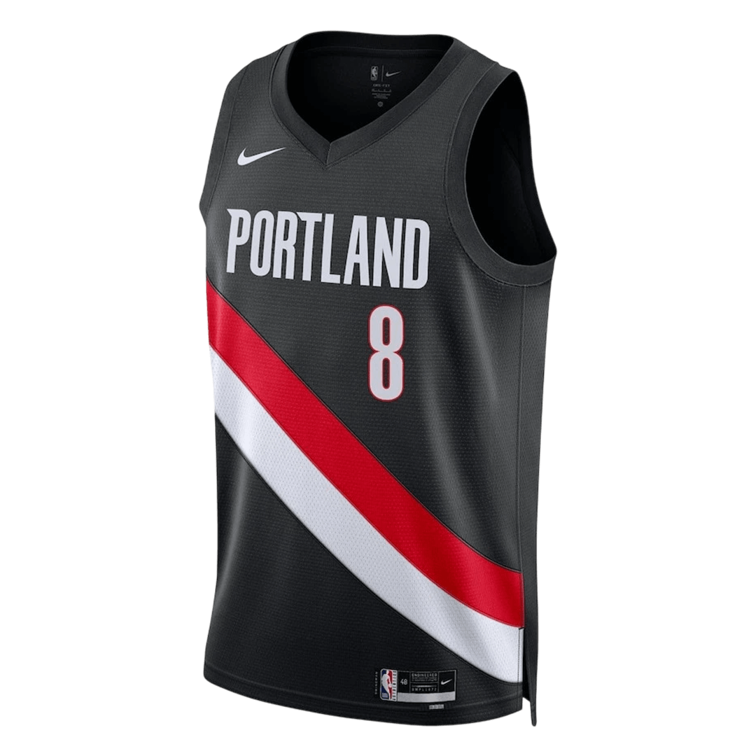 AVDIJA #8 Portland Trail Blazers 2025/26 Black Swingman NBA Jersey - Icon Edition - bestsoccerstore