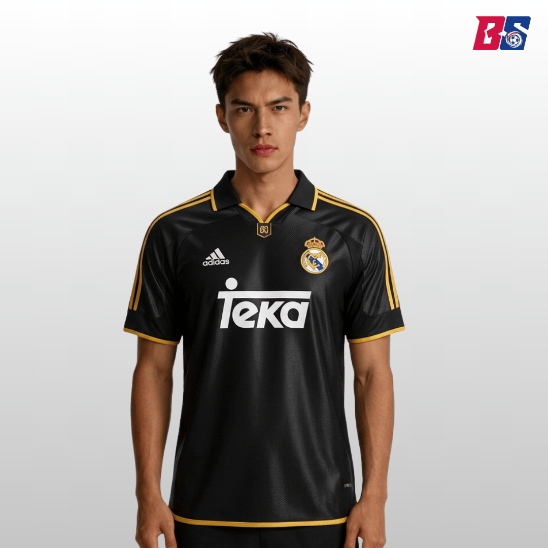 Real Madrid 1999/01 Retro Jersey Away Soccer Shirt - bestsoccerstore