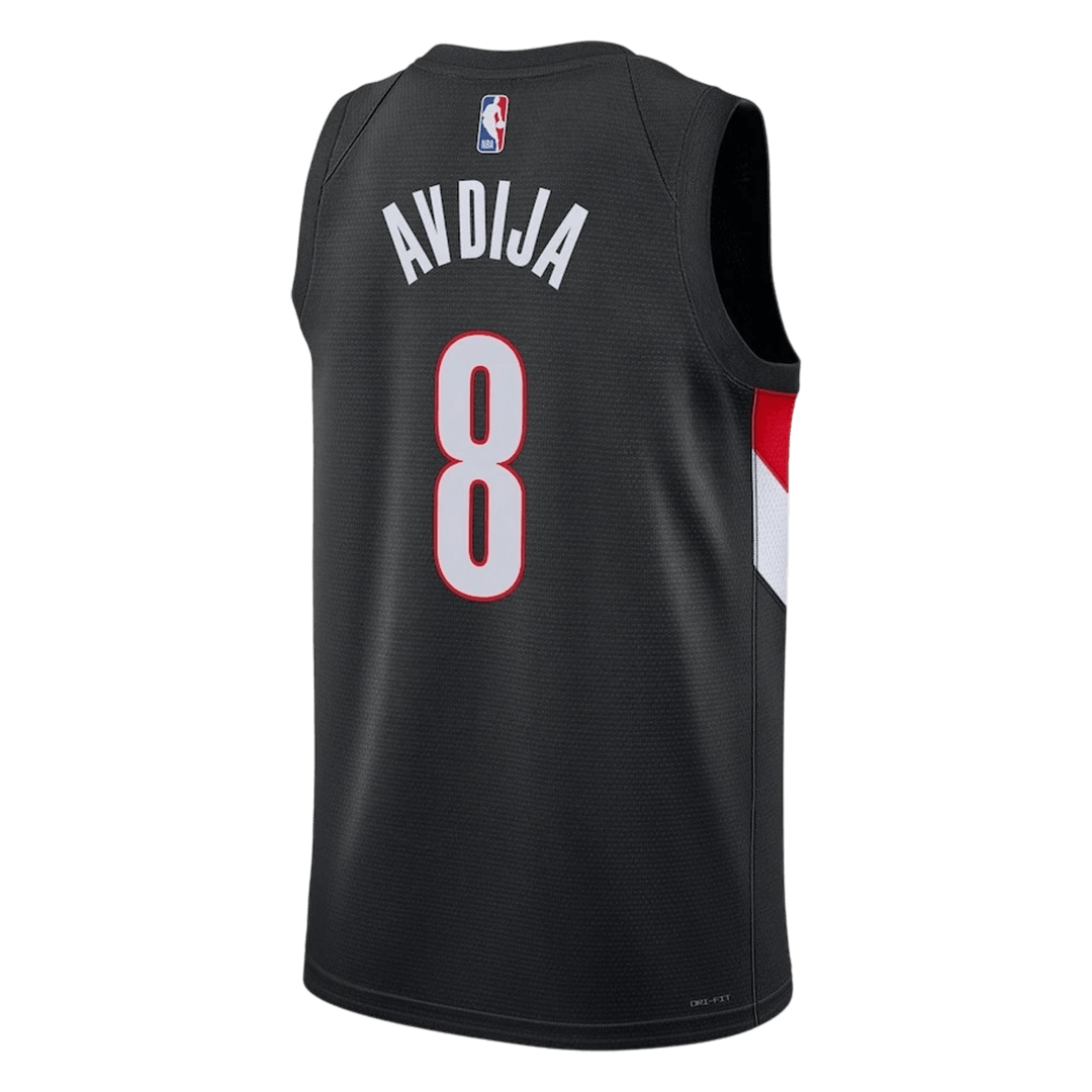 AVDIJA #8 Portland Trail Blazers 2025/26 Black Swingman NBA Jersey - Icon Edition - bestsoccerstore