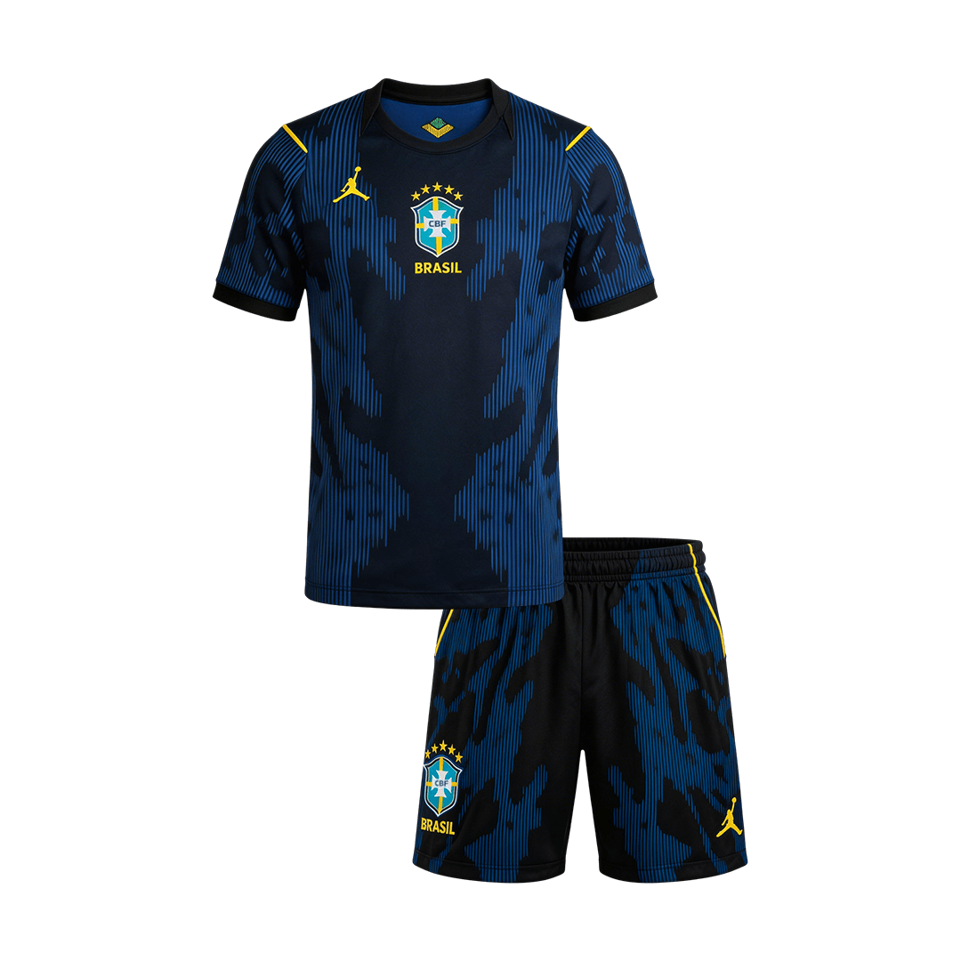 Kids Brazil Away Custom Soccer Kits World Cup 2026 - bestsoccerstore