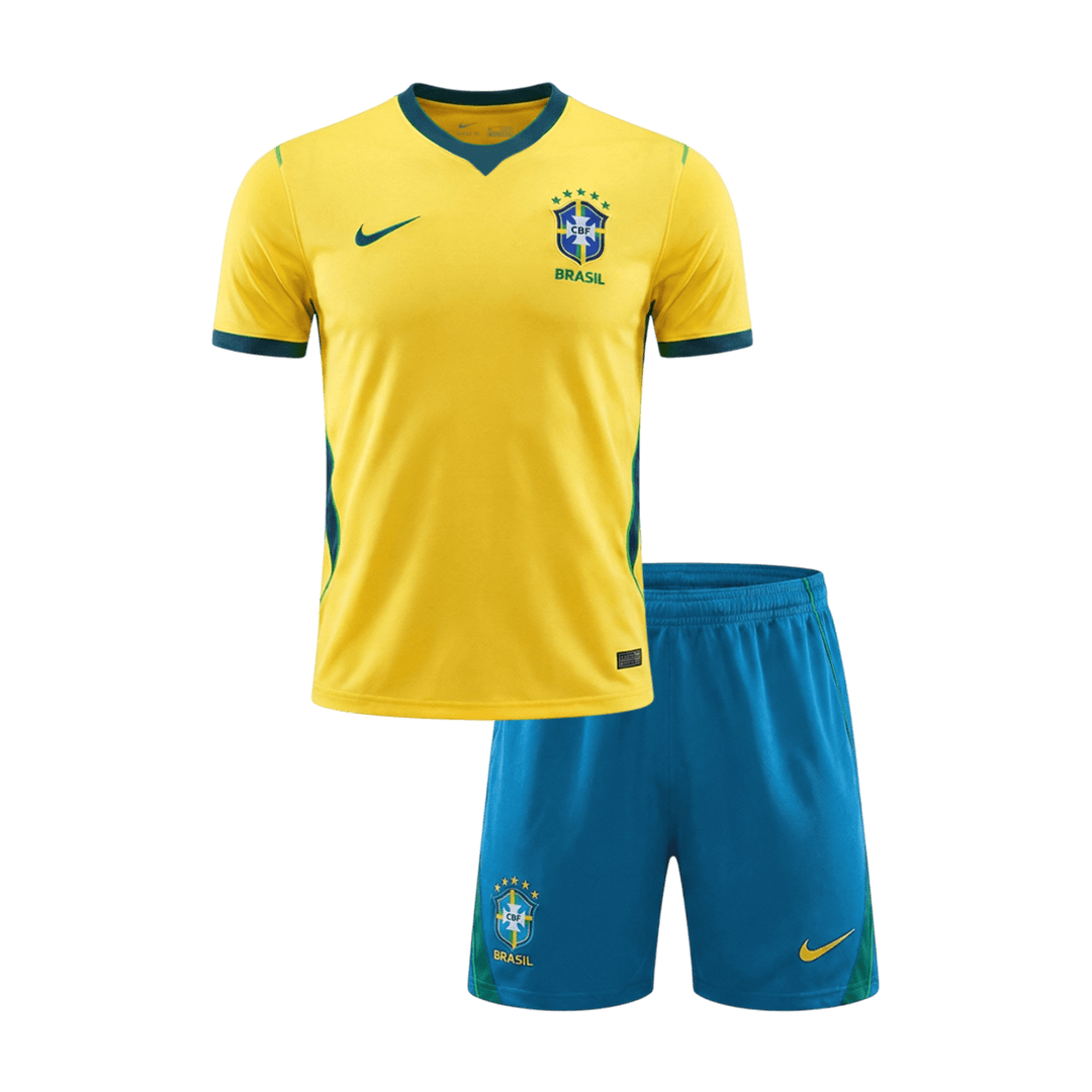 Kids Brazil Home Soccer Kits World Cup 2026 - bestsoccerstore