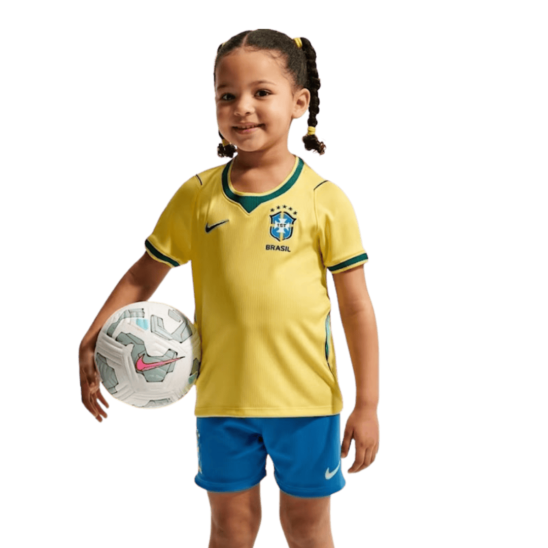 Kids Brazil Home Soccer Kits World Cup 2026 - bestsoccerstore