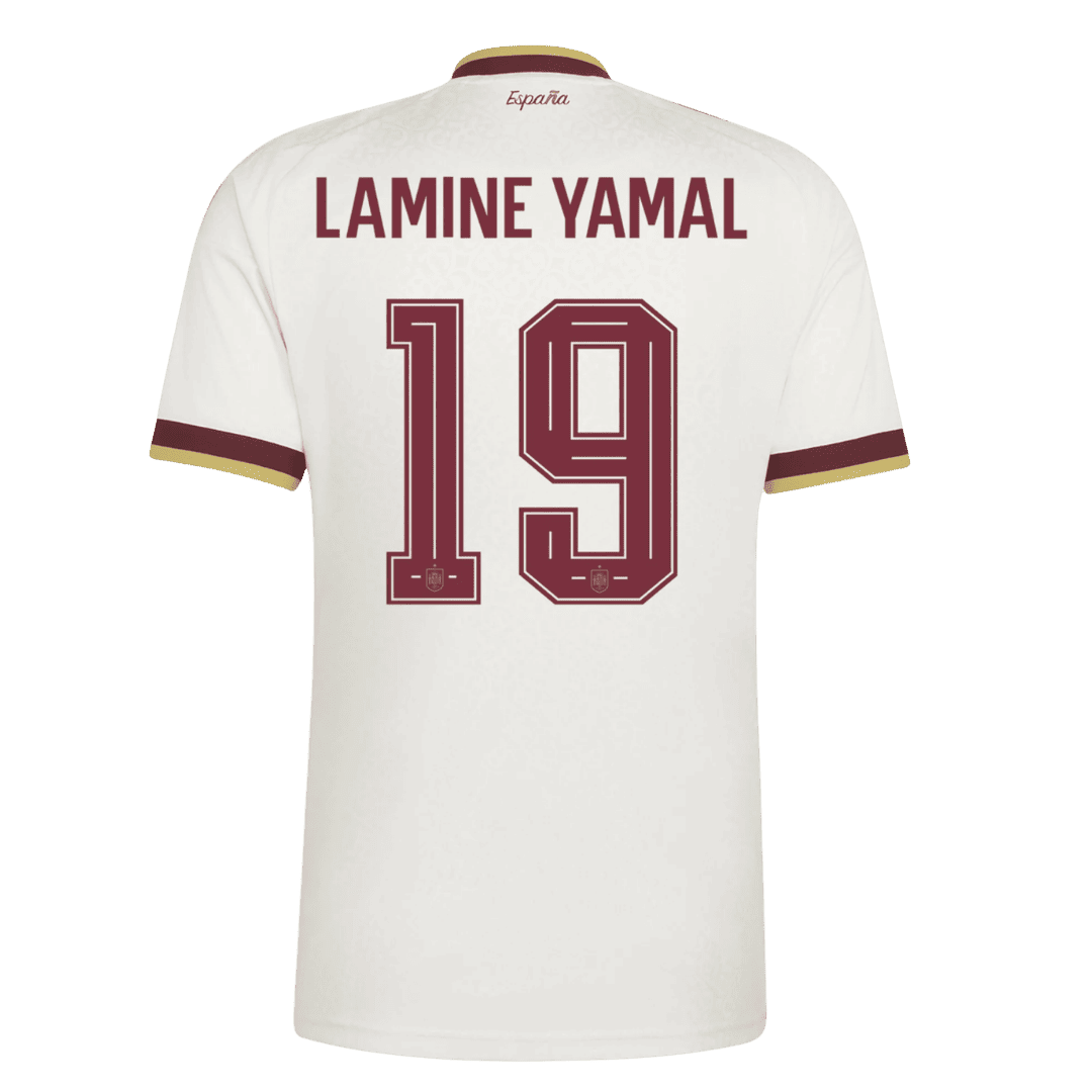 Spain LAMINE YAMAL #19 Soccer Jersey Away Custom Shirt World Cup 2026 - bestsoccerstore