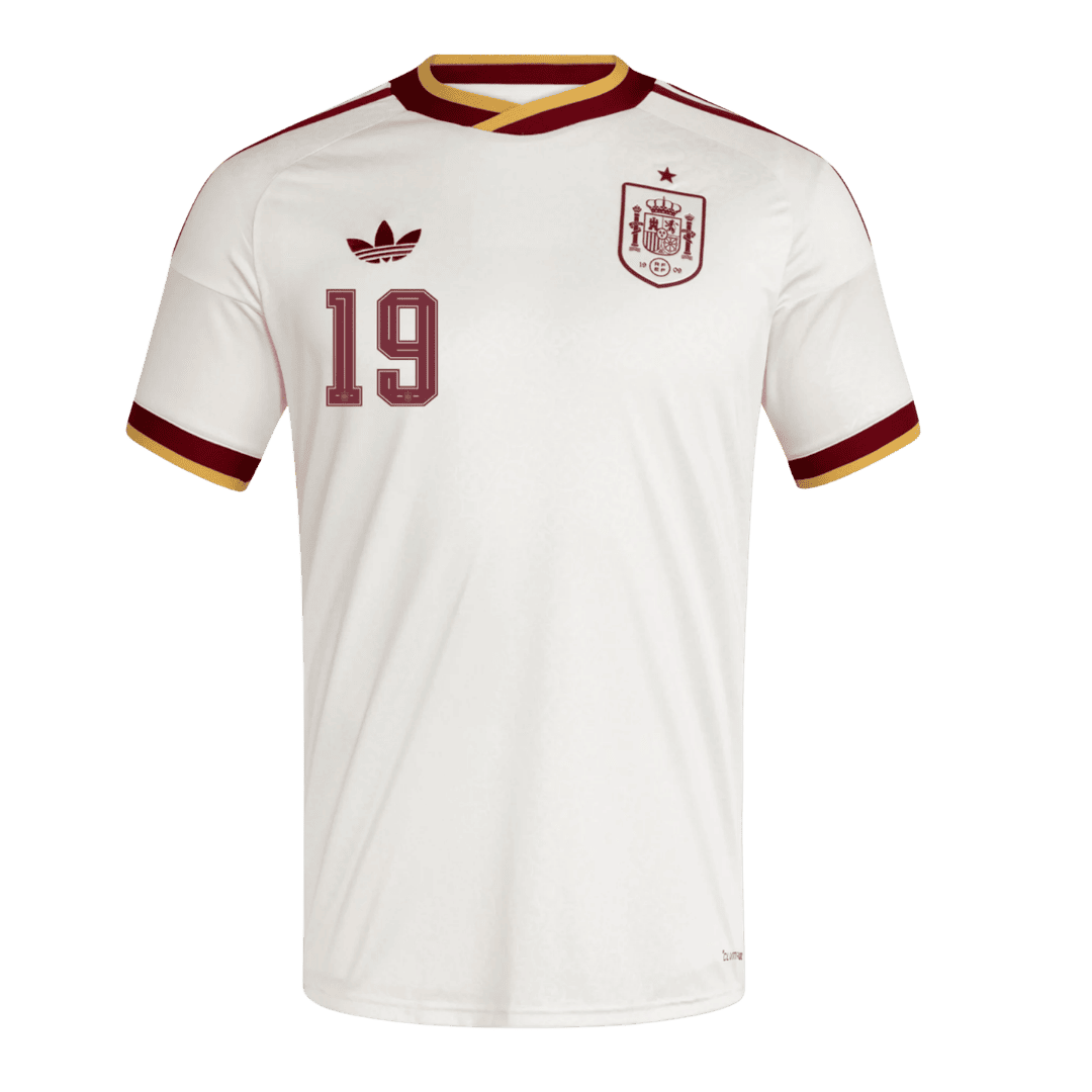 Spain LAMINE YAMAL #19 Soccer Jersey Away Custom Shirt World Cup 2026 - bestsoccerstore