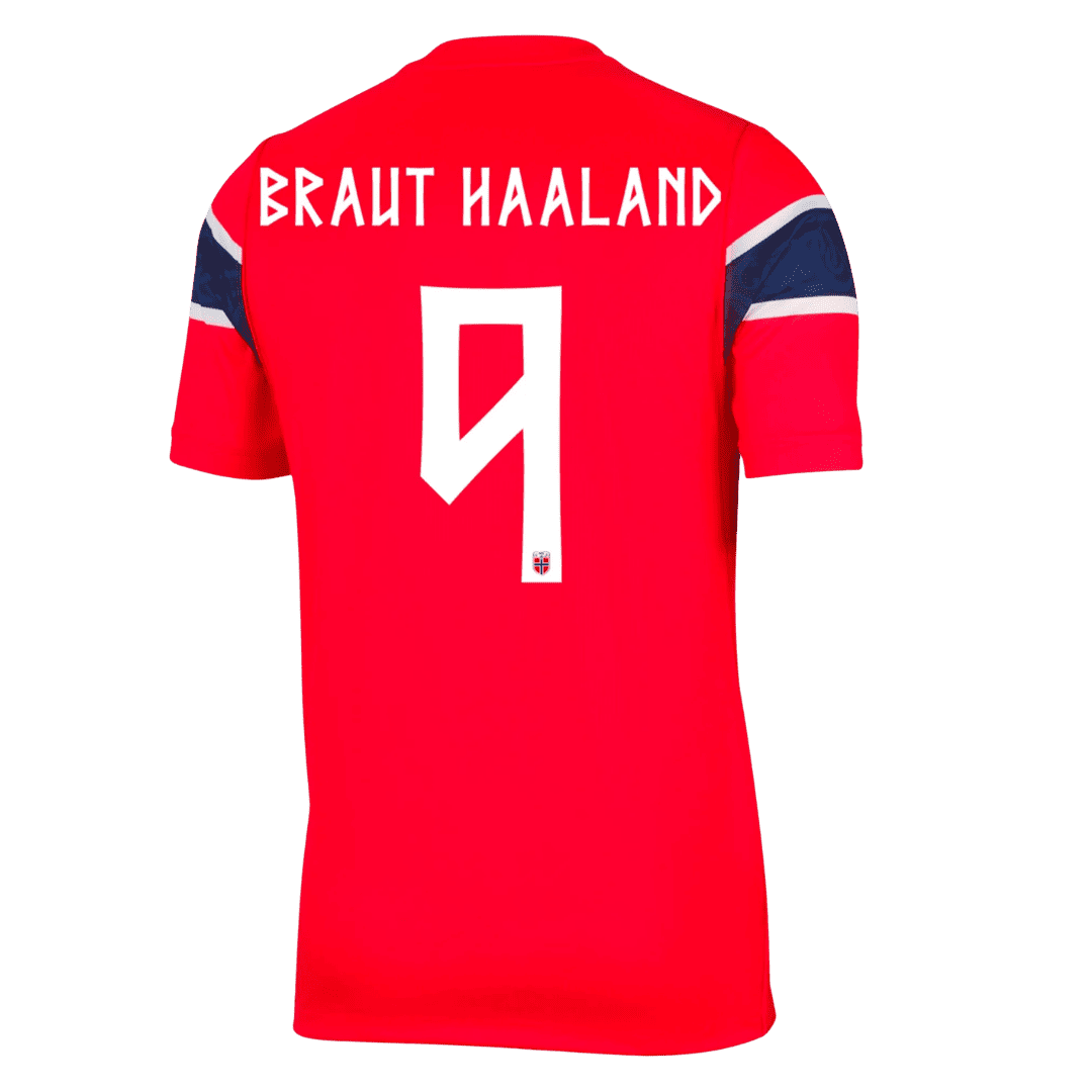 Norway BRAUT HAALAND #9 Soccer Jersey Home Custom Shirt World Cup 2026 - bestsoccerstore