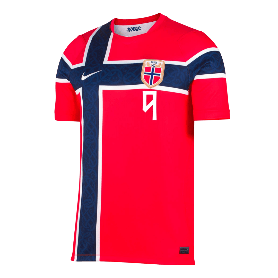 Norway BRAUT HAALAND #9 Soccer Jersey Home Custom Shirt World Cup 2026 - bestsoccerstore