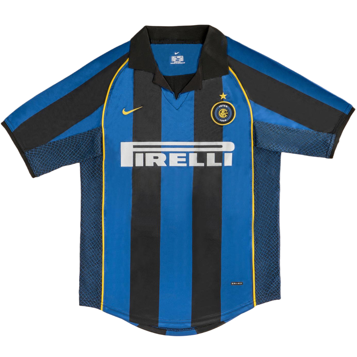 Inter Milan 2001/02 Retro Jersey Home Soccer Shirt - bestsoccerstore
