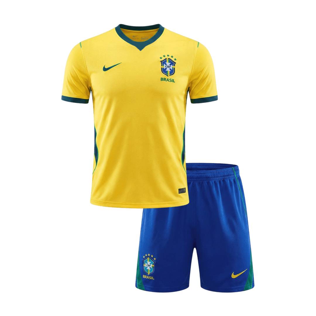 Kids Brazil Home Soccer Kits World Cup 2026 - bestsoccerstore